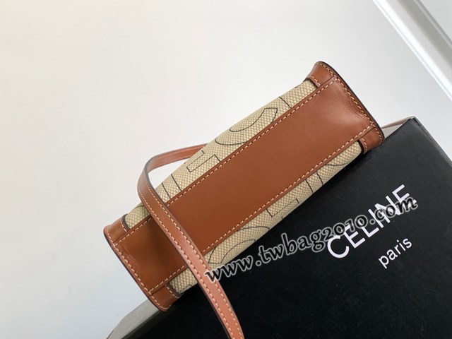 Celine專櫃2023新款牛仔布字母印花托特購物袋 賽琳帆布系列迷你托特 sldj2382